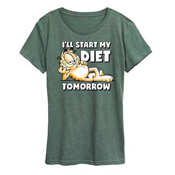 Women's Garfield Diet Tomorrow Graphic Tee
