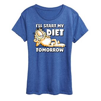 Women's Garfield Diet Tomorrow Graphic Tee
