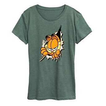 Women's Garfield Peeking Out Graphic Tee