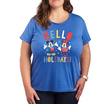 Disney's Mickey & Minnie Mouse Plus Hello Holidays Graphic Tee