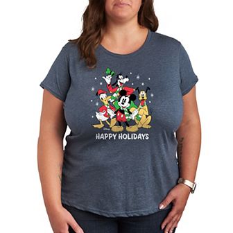 Disney's Mickey Mouse & Friends Plus Happy Holidays Group Graphic Tee