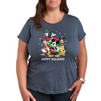 Disney's Mickey Mouse & Friends Plus Happy Holidays Group Graphic Tee