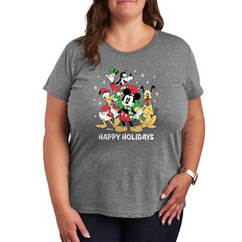 Disney's Mickey Mouse & Friends Plus Happy Holidays Group Graphic Tee