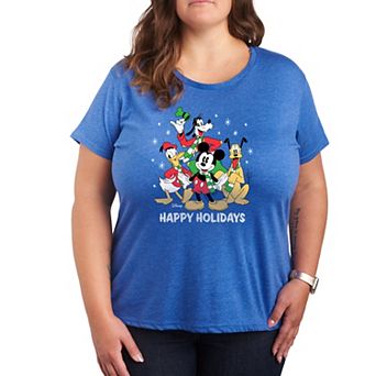 Disney's Mickey Mouse & Friends Plus Happy Holidays Group Graphic Tee
