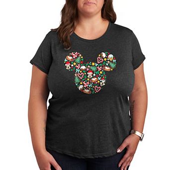 Disney's Mickey Mouse Plus Christmas Silhouette Graphic Tee