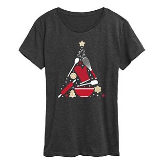 Women's Baking Christmas Tree Graphic Tee