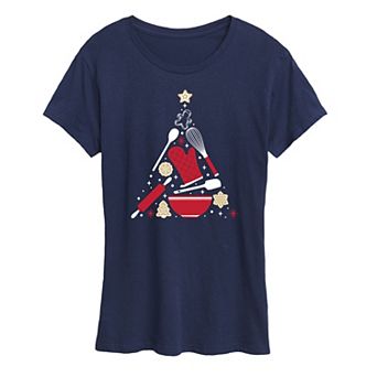 Women's Baking Christmas Tree Graphic Tee