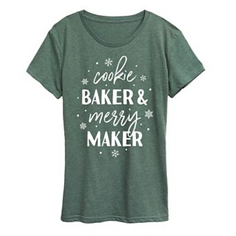 Women's Cookie Baker And Merry Maker Graphic Tee