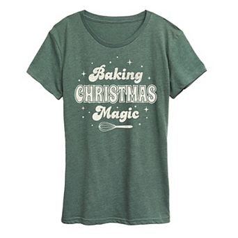 Women's Baking Christmas Magic Graphic Tee