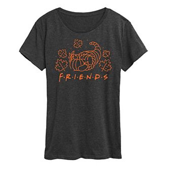 Women's Friends Logo With Cornucopia Graphic Tee