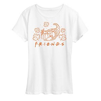Women's Friends Logo With Cornucopia Graphic Tee