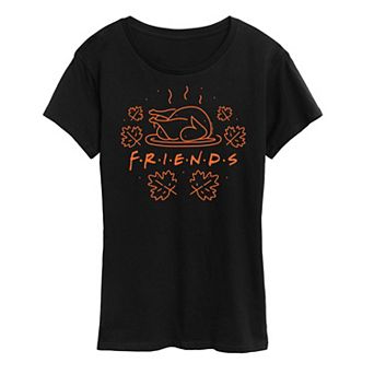 Women's Friends Logo With Turkey Graphic Tee