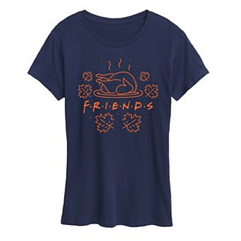 Women's Friends Logo With Turkey Graphic Tee