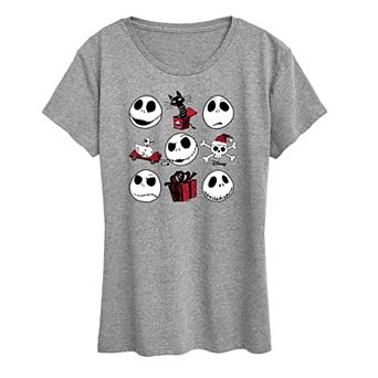 Disney's Nightmare Before Christmas Women's Jack Grid Graphic Tee