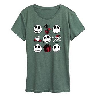 Disney's Nightmare Before Christmas Women's Jack Grid Graphic Tee
