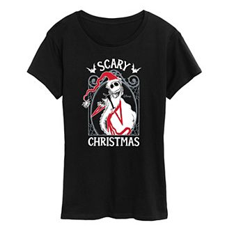 Disney's Nightmare Before Christmas Women's Jack Scary Christmas Graphic Tee