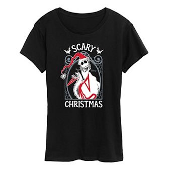 Disney's Nightmare Before Christmas Women's Jack Scary Christmas Graphic Tee