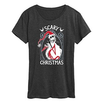 Disney's Nightmare Before Christmas Women's Jack Scary Christmas Graphic Tee