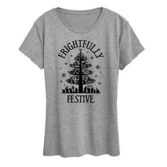 Disney's Nightmare Before Christmas Women's Frightfully Festive Graphic Tee