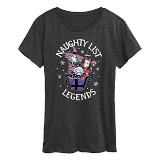 Disney's Nightmare Before Christmas Women's Naughty List Legends Graphic Tee