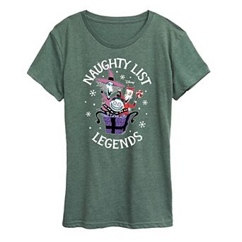 Disney's Nightmare Before Christmas Women's Naughty List Legends Graphic Tee