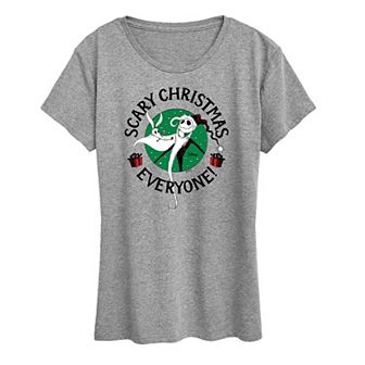 Disney's Nightmare Before Christmas Women's Scary Christmas Everyone Graphic Tee