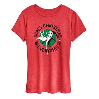 Disney's Nightmare Before Christmas Women's Scary Christmas Everyone Graphic Tee