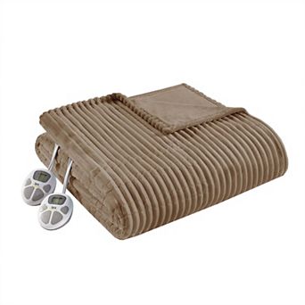 Serta® Corded Plush Electric Heated Bed Blanket