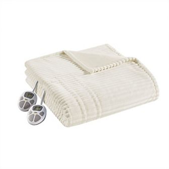Serta® Corded Plush Electric Heated Bed Blanket