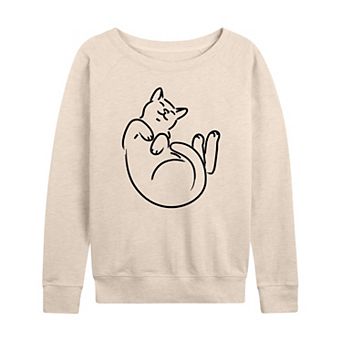 Women's Linework Cat French Terry Long Sleeve Tee