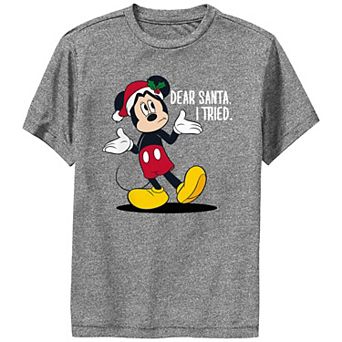 Disney's Mickey Mouse Boys 8-20 Dear Santa I Tried Performance Tee