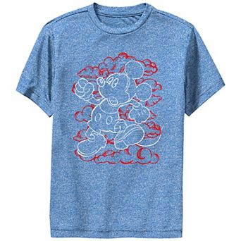 Disney's Mickey Mouse Boys 8-20 Clouds Background Performance Tee