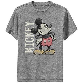 Disney's Mickey Mouse Boys 8-20 Charcoal Sketch Performance Tee