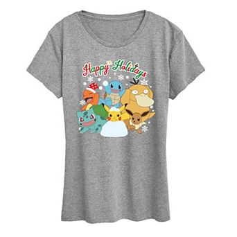 Women's Pokemon Happy Holidays Tee
