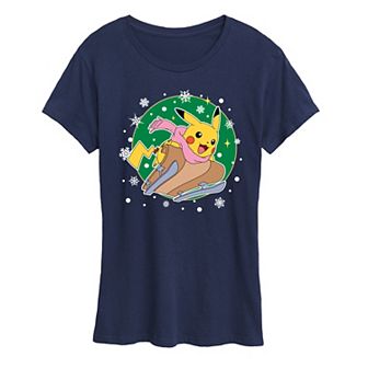 Women's Pokemon Pikachu Sled Tee