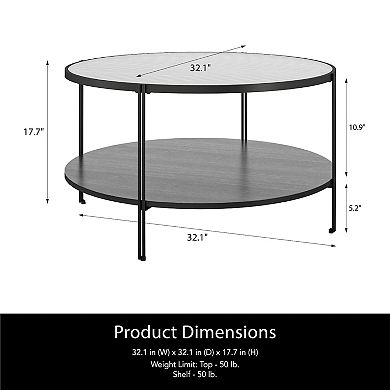 Ameriwood Home Lakeland Round Coffee Table
