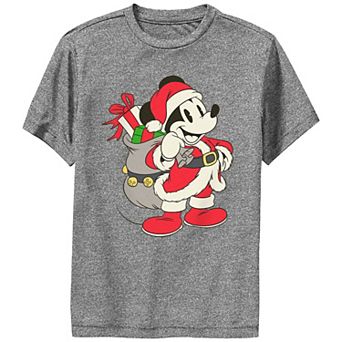 Disney's Mickey Mouse Boys 8-20 Dressed As Santa Claus Performance Tee