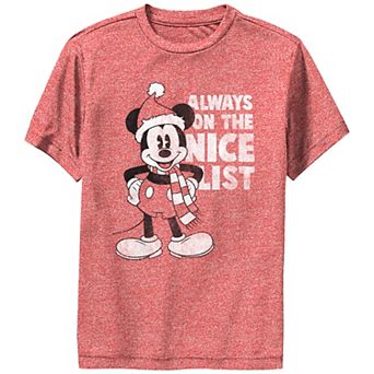Disney's Mickey Mouse Boys 8-20 Always On The Nice List Performance Tee