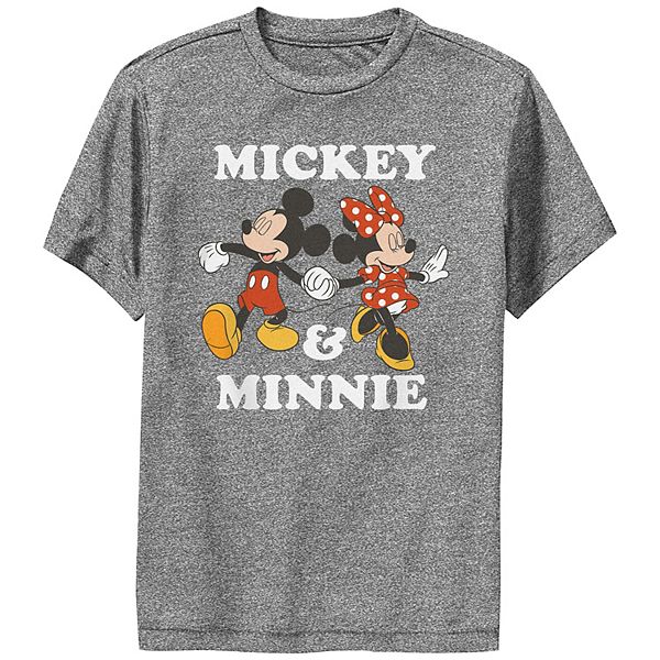 Disney's Mickey Mouse & Minnie Boys 8-20 Holding Hands Performance Tee