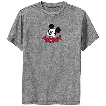 Disney's Mickey Mouse Boys 8-20 Classic Name Logo Performance Tee