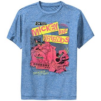 Disney's Mickey Mouse & Friends Boys 8-20 Band Tour Poster Performance Tee