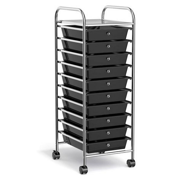 10 Drawer Rolling Storage Cart Organizer