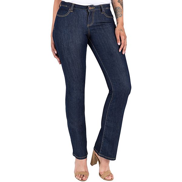 Women's Curvy Fit Stretch Denim Basic Slim Bootcut Jeans