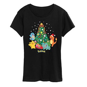 Women's Pokemon Christmas Tree Tee