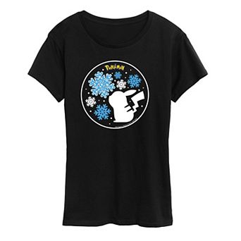 Women's Pokemon Snowflake Pikachu Tee