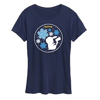 Women's Pokemon Snowflake Pikachu Tee