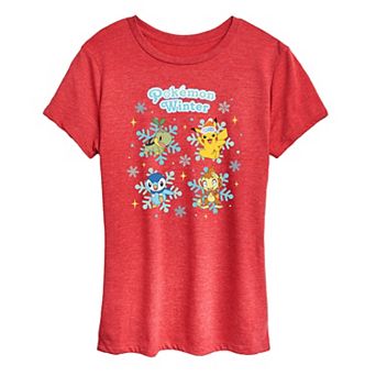 Women's Pokemon Winter Characters Tee