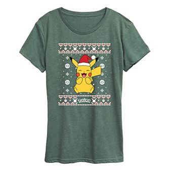 Women's Pokemon Pikachu Sweater Design Tee