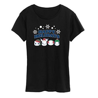 Women's Pokemon Happy Holidays Tee