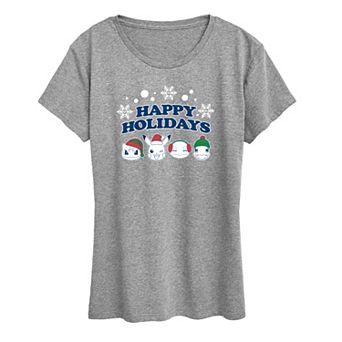 Women's Pokemon Happy Holidays Tee